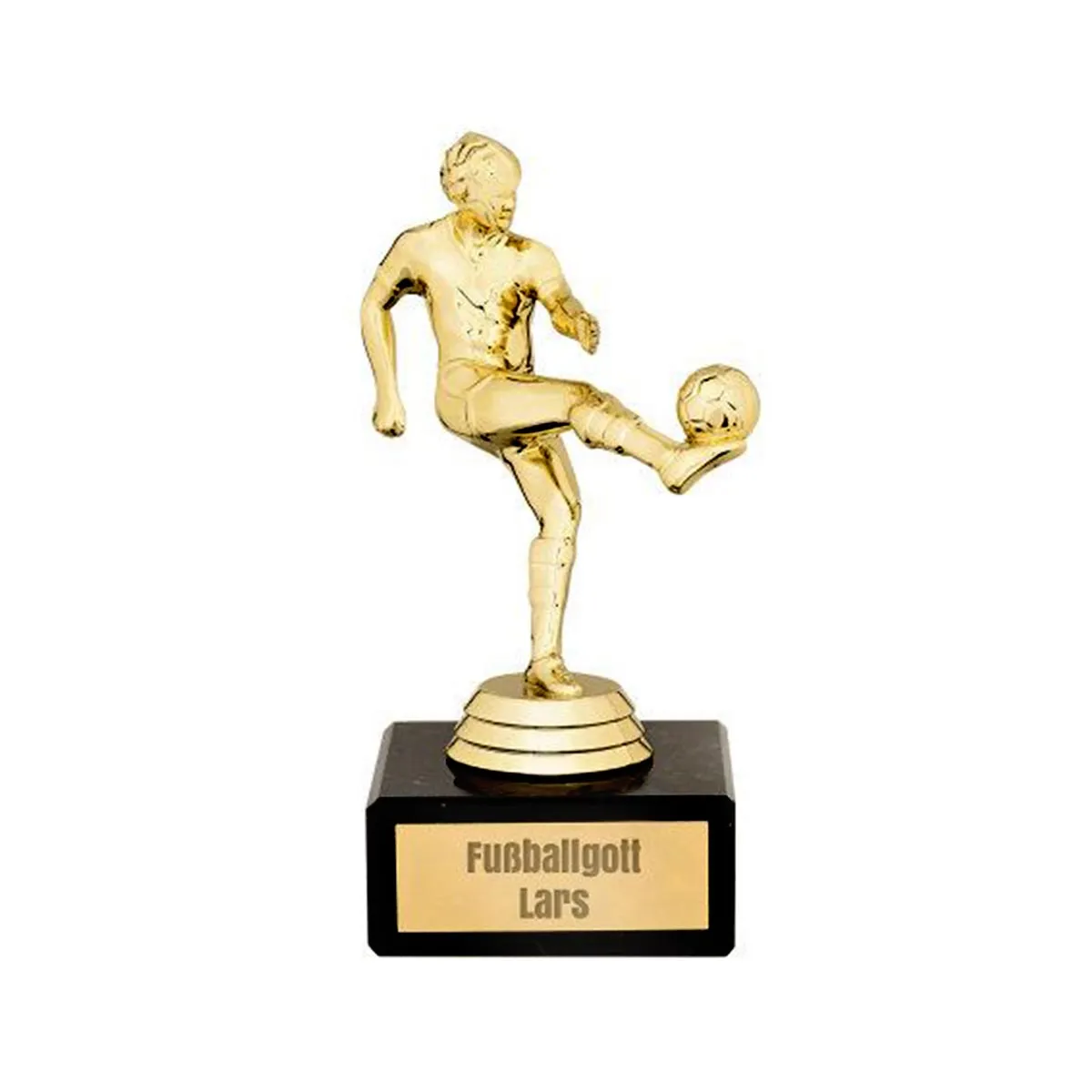 Fußball-Statue mit Gravur