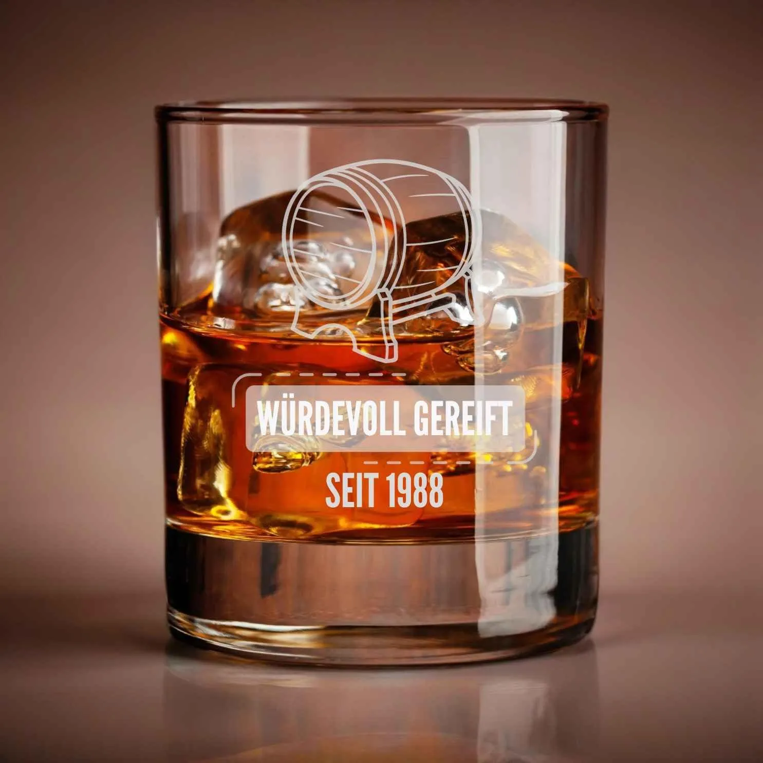 Personalisiertes Whiskey Glas: Gravur Name & Datum | Fassgereift Design