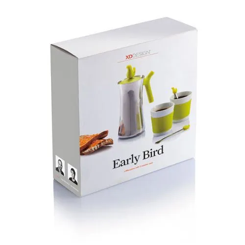 Early Bird - Kaffeepresse und Tassen