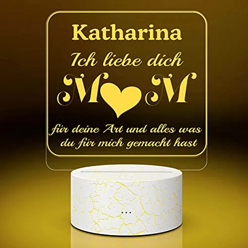 LED-Licht personalisiert - Perfektes Mama Geschenk mit Wunsch-Namen