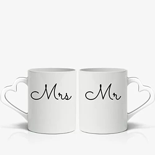 2er Tassen mit Namen - Mr und Mrs