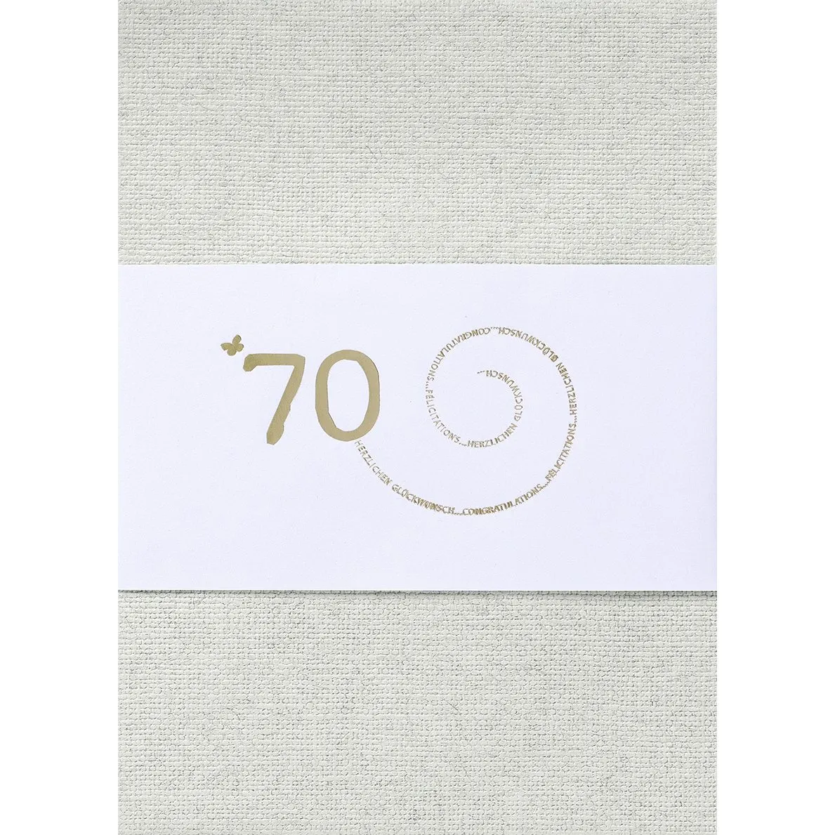 Jubiläumskarte Papierlicht - 70