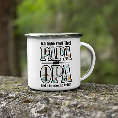 Personalisierte Tasse Beidseitig Bedruckt | Papa und Opa und ich rocke sie beide