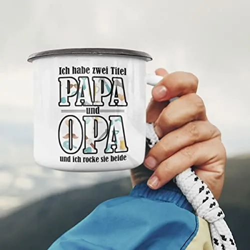 Personalisierte Tasse Beidseitig Bedruckt | Papa und Opa und ich rocke sie beide