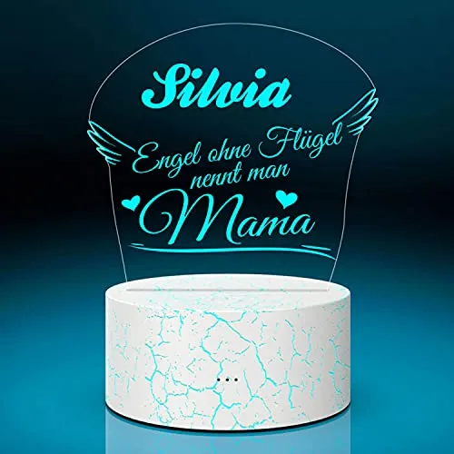 LED-Licht personalisiert - Perfektes Mama Geschenk mit Wunsch-Namen| Engel ohne Flügel