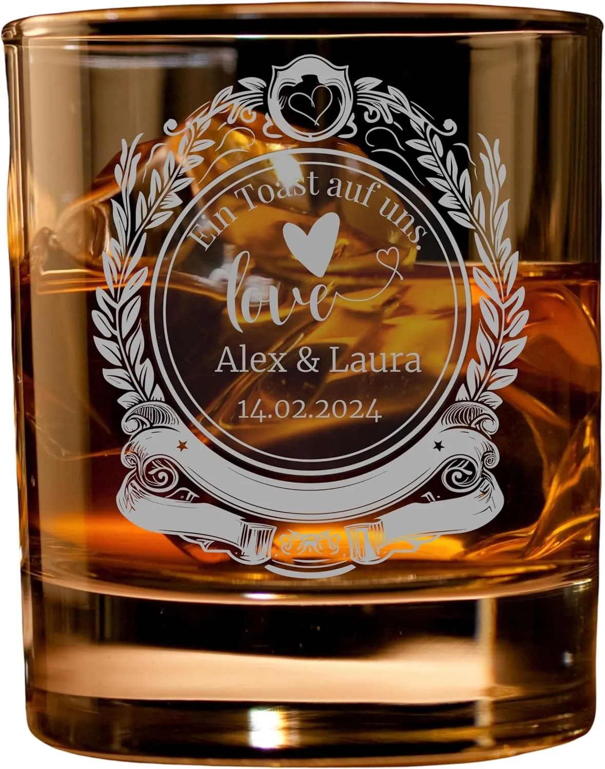 Personalisiertes Whiskyglas mit Gravur - Einzigartiges Whiskey-Glas für wahre Genießer