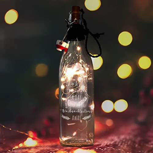Flaschenlicht Winter Plätzchen