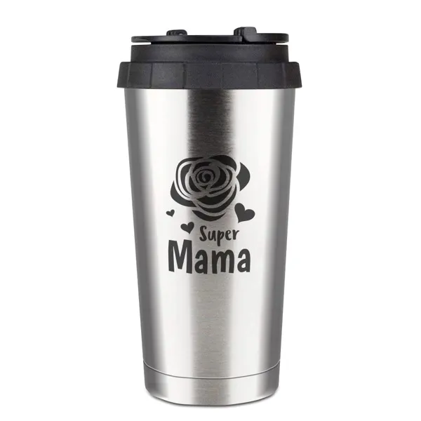 Edelstahl Kaffeebecher - Super Mama