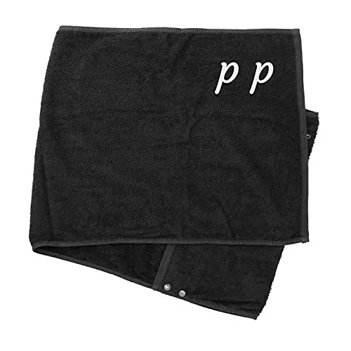 Schwarzes Handtuch doppel P