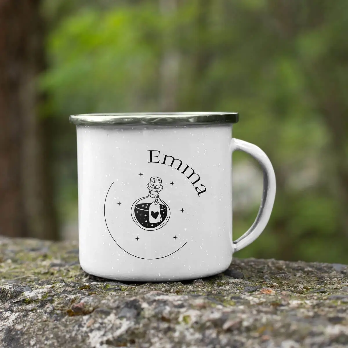 Emaille Tasse Herbst Name Magie