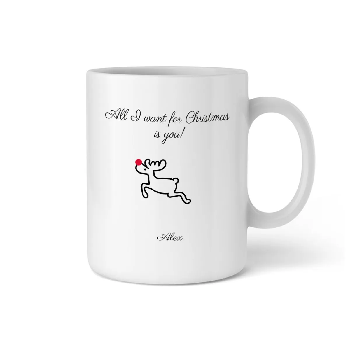 Weihnachtsspruch All I want for Christmas is you – Tasse