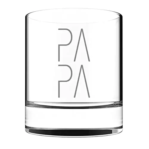 Whiskey Glas mit Spruch mit Gravur PAPA