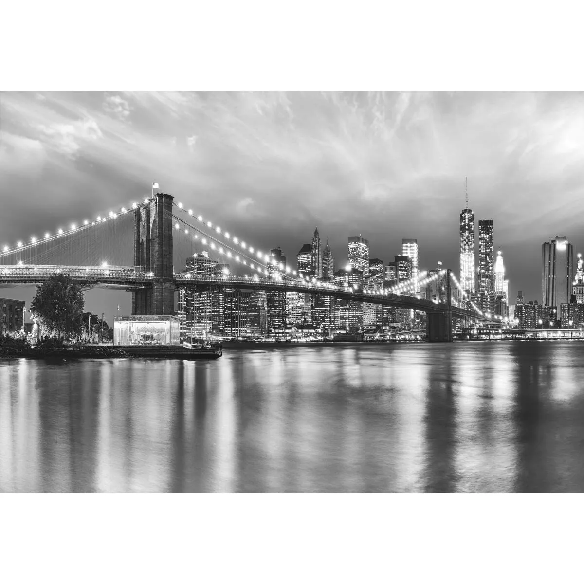 Fototapete Brooklyn Bridge B-W