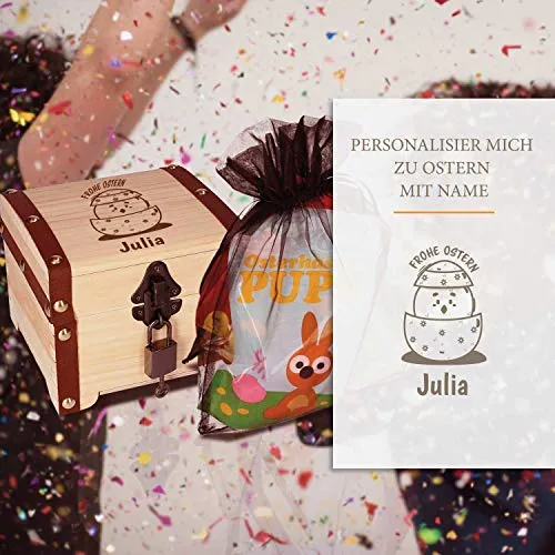 Personalisierbare Geschenkbox Ostern | Schatzsuche Motiv personalisiert mit Name | Oster-nest , Oster-geschenkbox