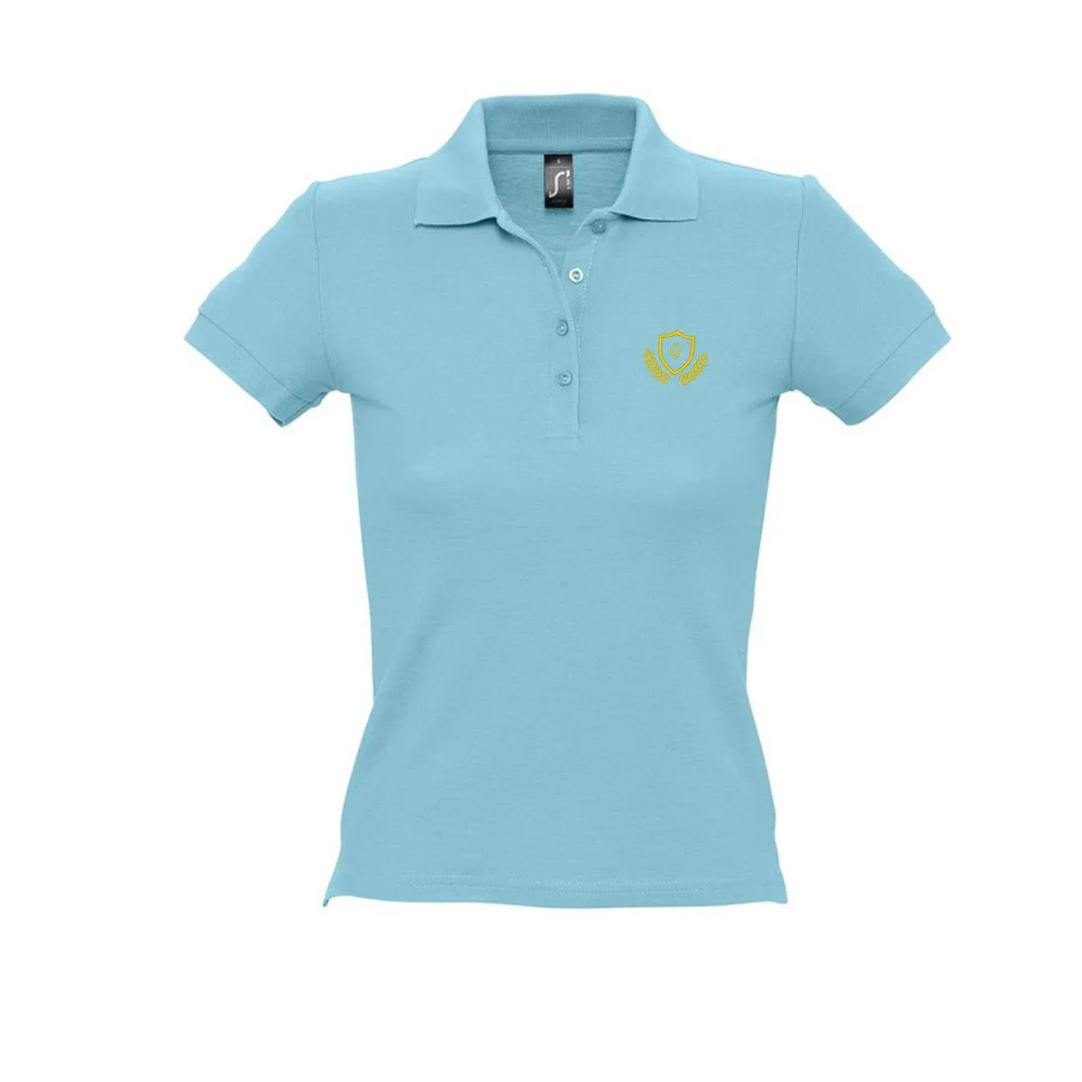 Personalisierbares Poloshirt für Frauen - Hellblau - S