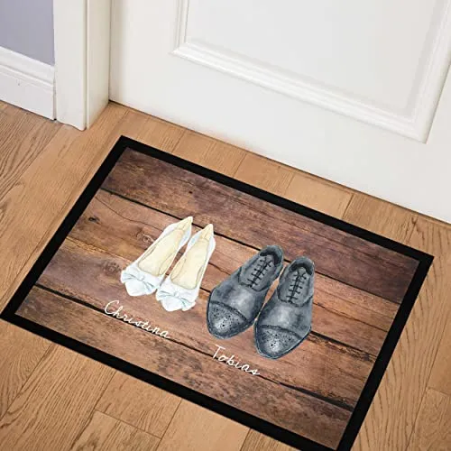 Fußmatte Braut und Bräutigam Schuhe
