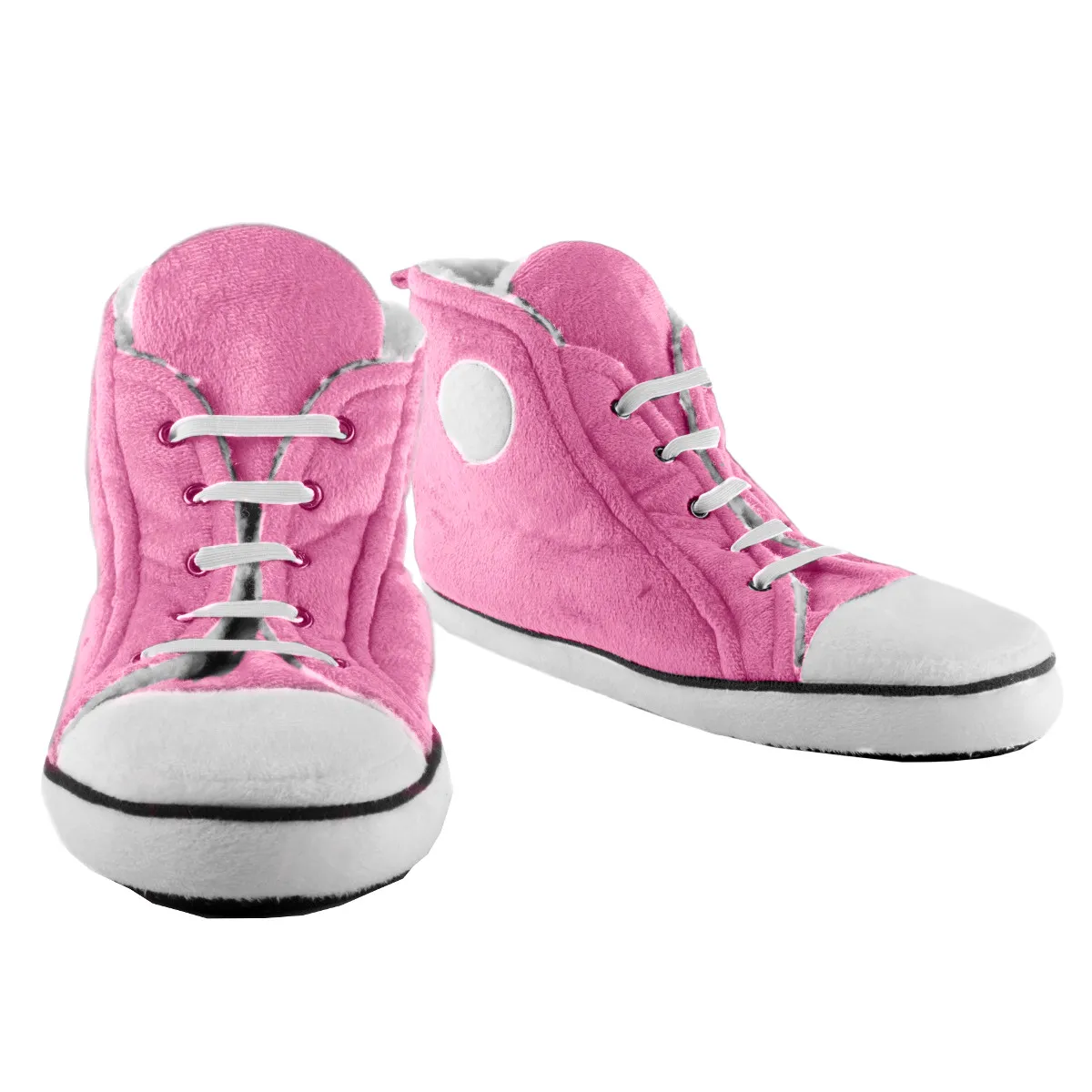 Plüsch Hausschuhe im Sneaker Look für Kids Pink groß