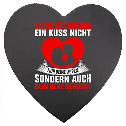 Schiefer Herz - Kuss