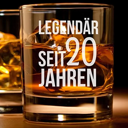 Whiskyglas 20. Geburtstag - Legendär seit 20 Jahren