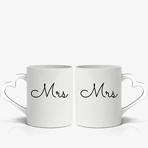 2er Tassen mit Namen - Mrs und Mrs