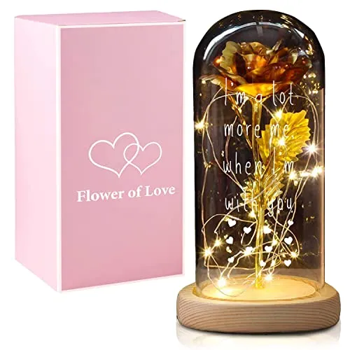 Goldene Rose Glasdom Valentinstag Im a lot more me, when Im with you