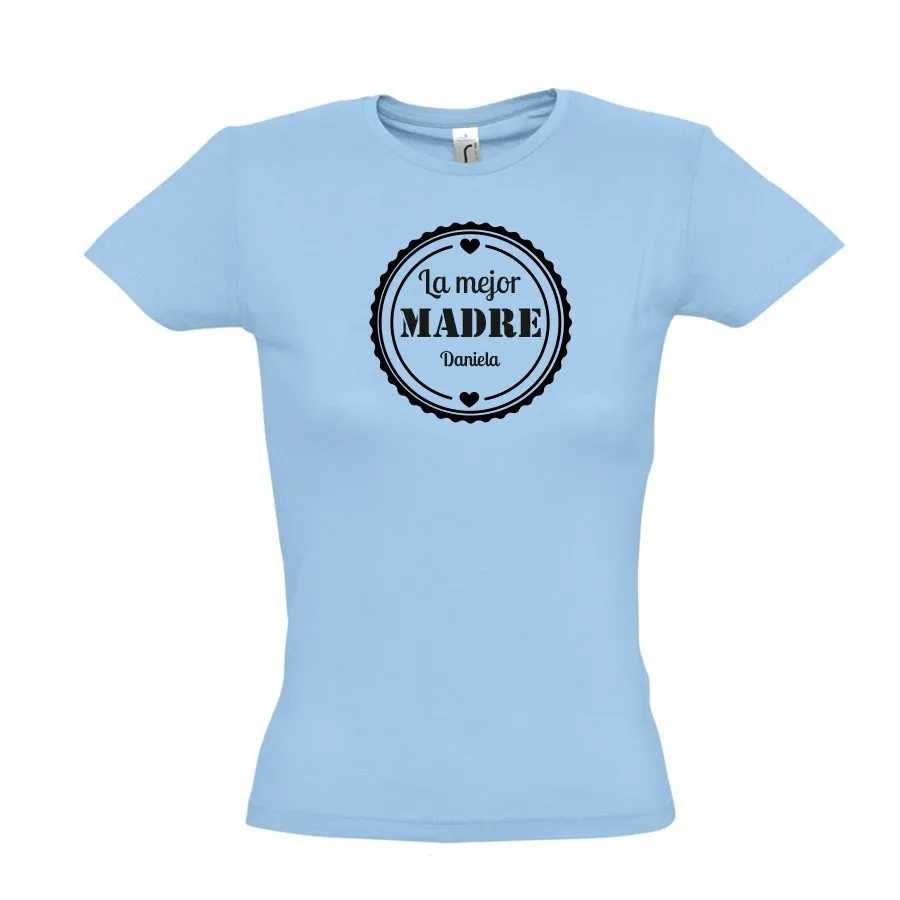 Damen T-Shirt Beste Mama hellblau-S