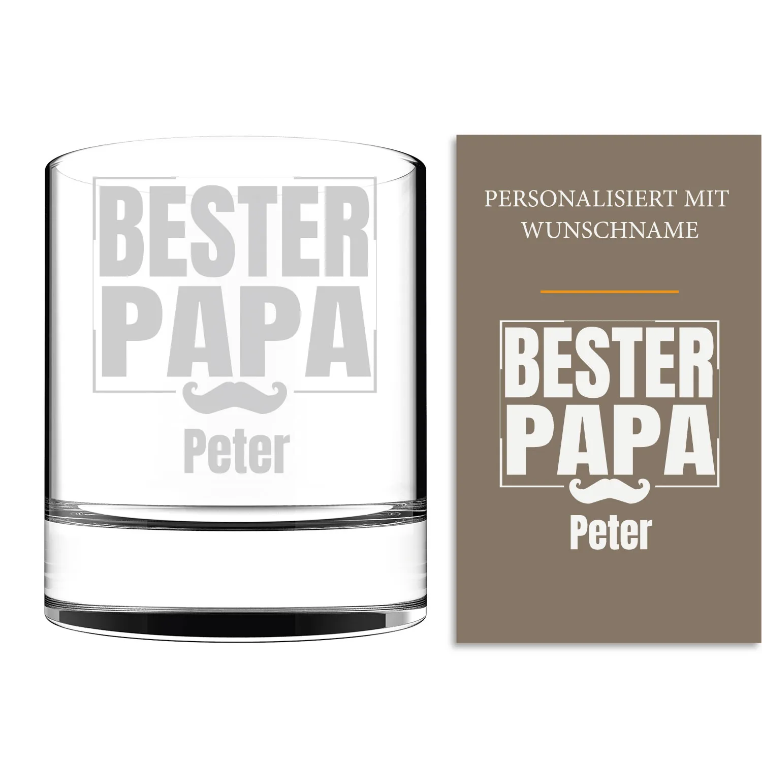 Whiskey Glas mit Bester Papa Gravur