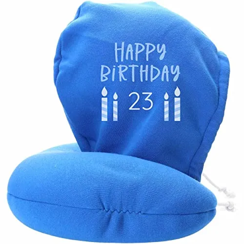 Nackhörnchen blau Nummer Happy Birthday