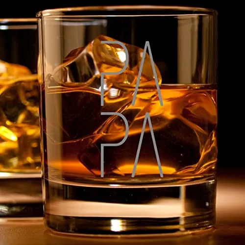 Whiskey Glas mit Spruch mit Gravur PAPA