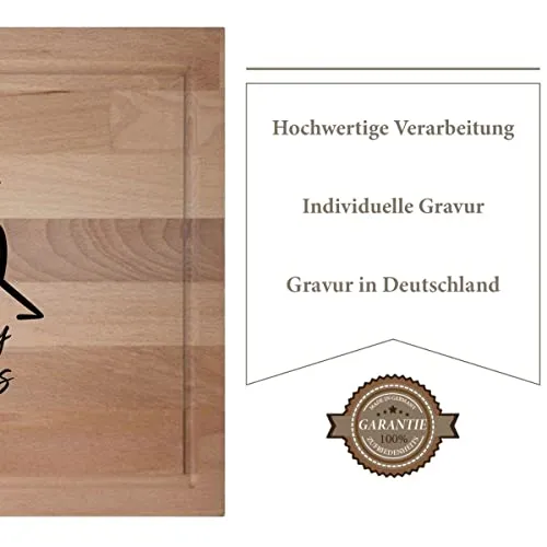 Design XL Schneidebrett Personalisiert mit Gravur | Home is where my mom is