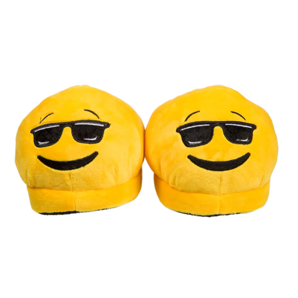 Kuschel-Hausschuhe Emoji – Smiley mit Sonnenbrille 39-40