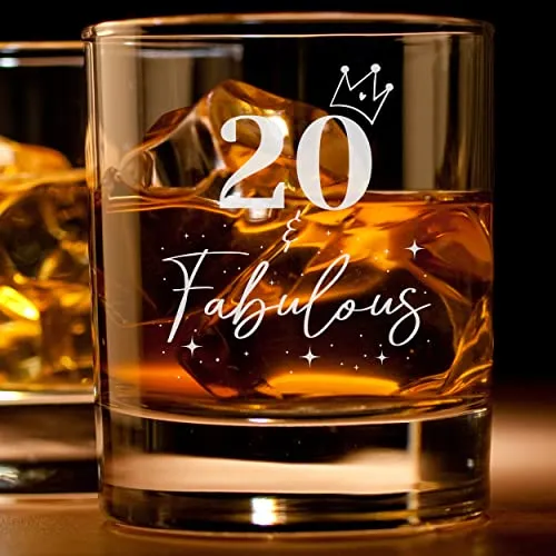 Whiskyglas 20. Geburtstag - 20 and fabulous