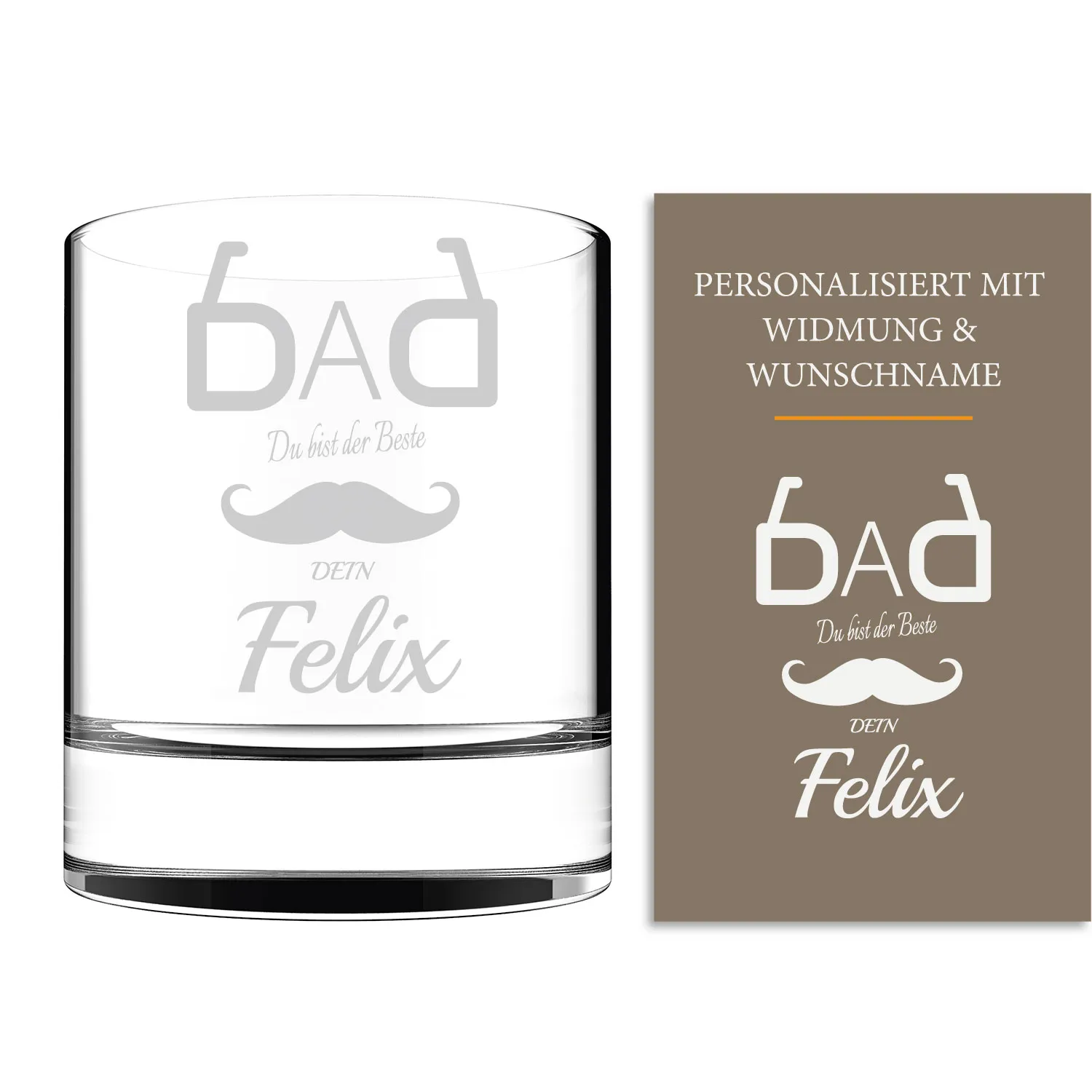 Whiskey Glas mit Cool Dad Gravur