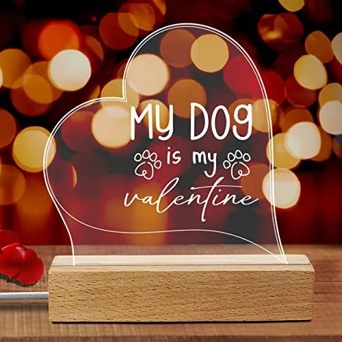 LED Lampe Valentinstag My dog is my valentine