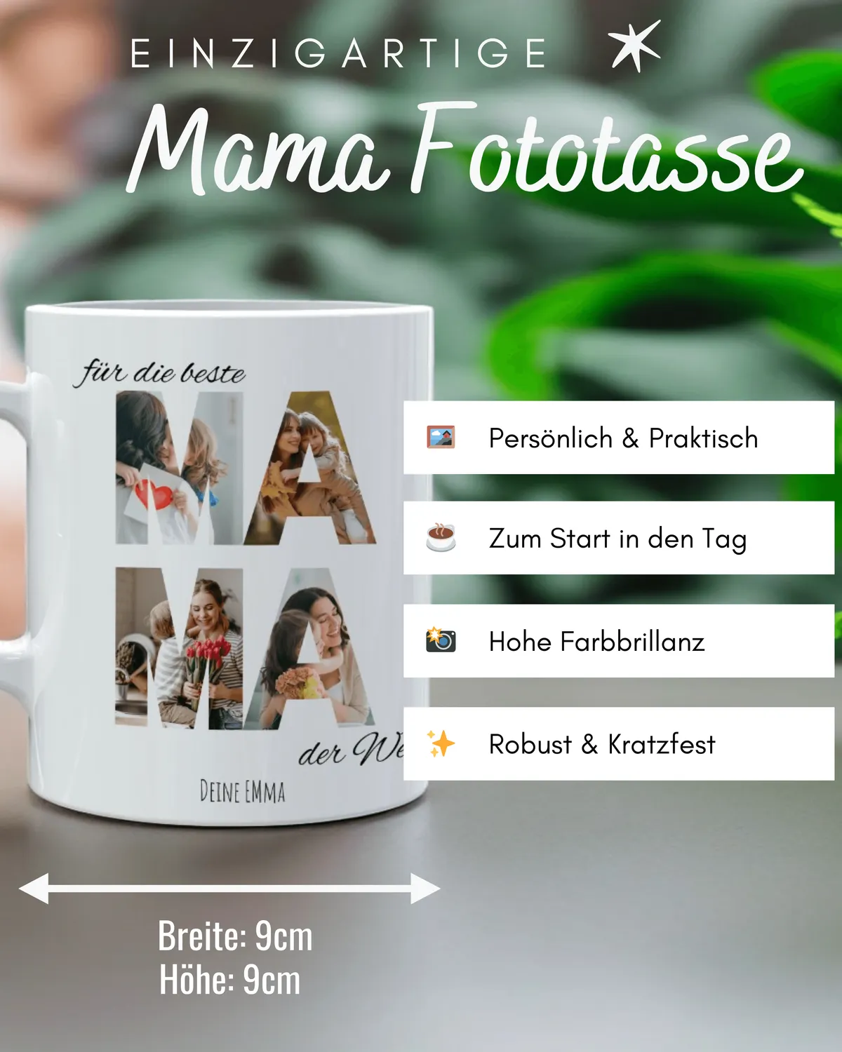 Personalisierte MAMA Fototasse – Einzigartiges Fotogeschenk mit Eigenen Bildern
