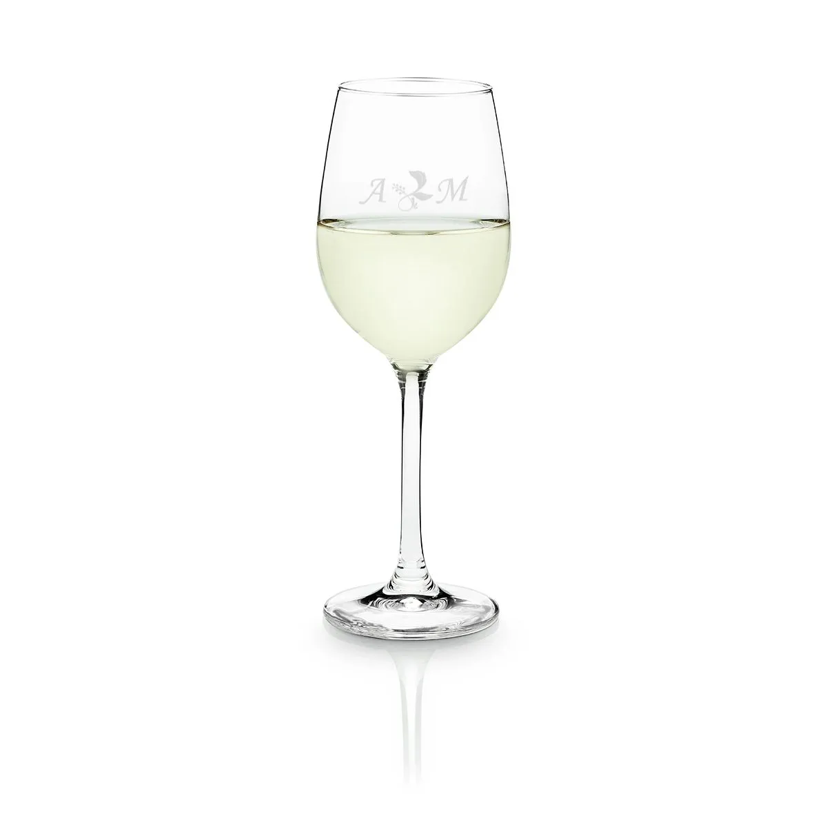 Personalisierbares Weißweinglas von Leonardo - Ranken mit Initialen