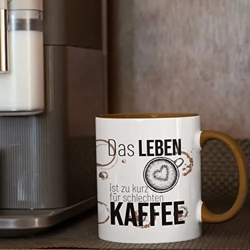 Tasse mit Spruch Barista Das Leben ist zu kurz für schlechten Kaffee
