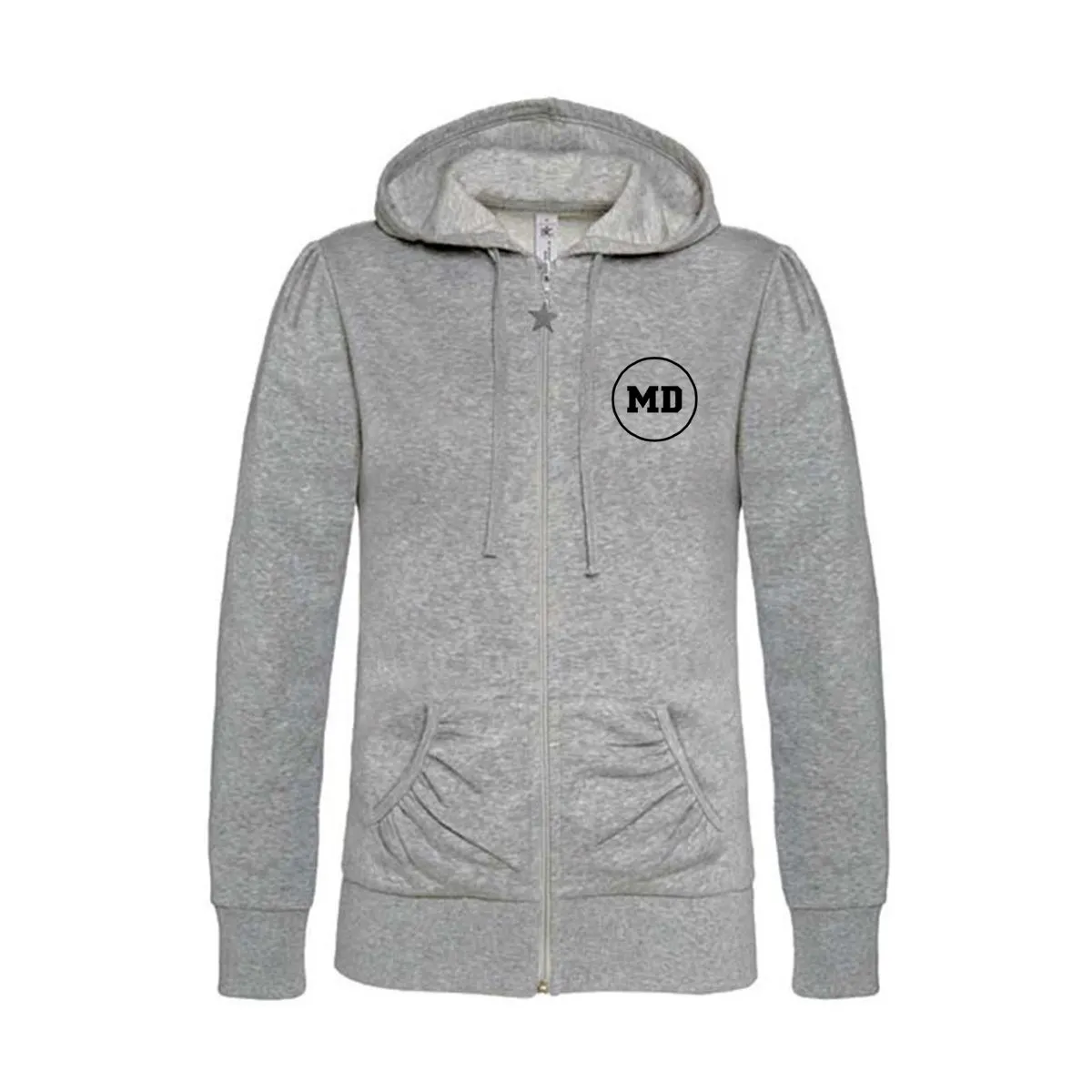 Personalisierbare Sweatshirtjacke für Frauen - Grau - M